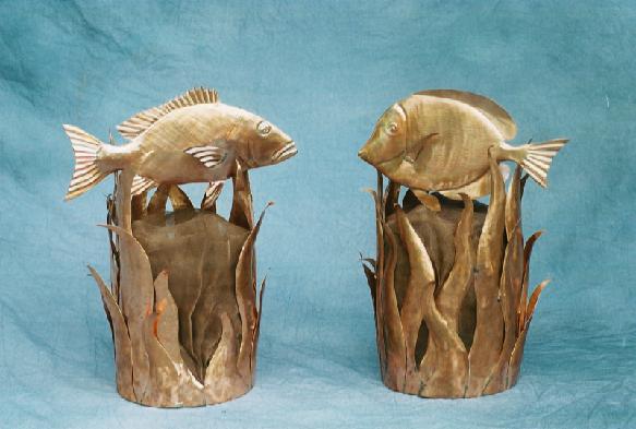 COPPER SCULPTURE FISH